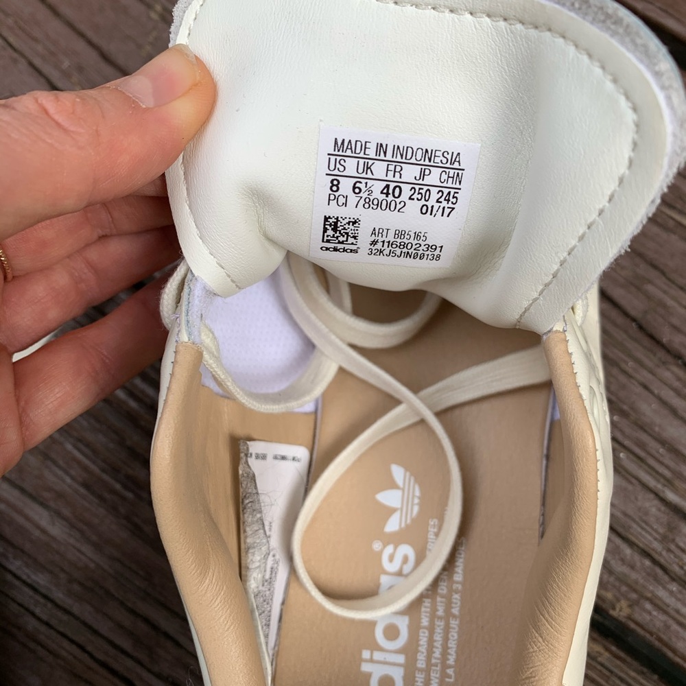 adidas Stan Smith Cream and Tan Sneakers - Picture 5 of 6